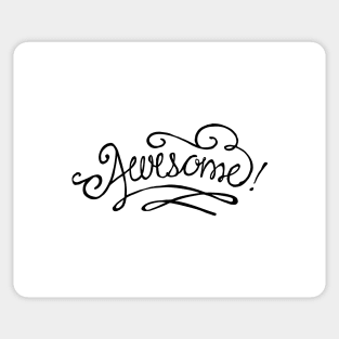 Awesome handwritten retro style Sticker